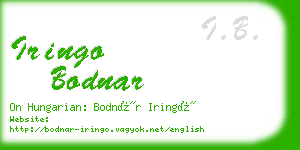 iringo bodnar business card